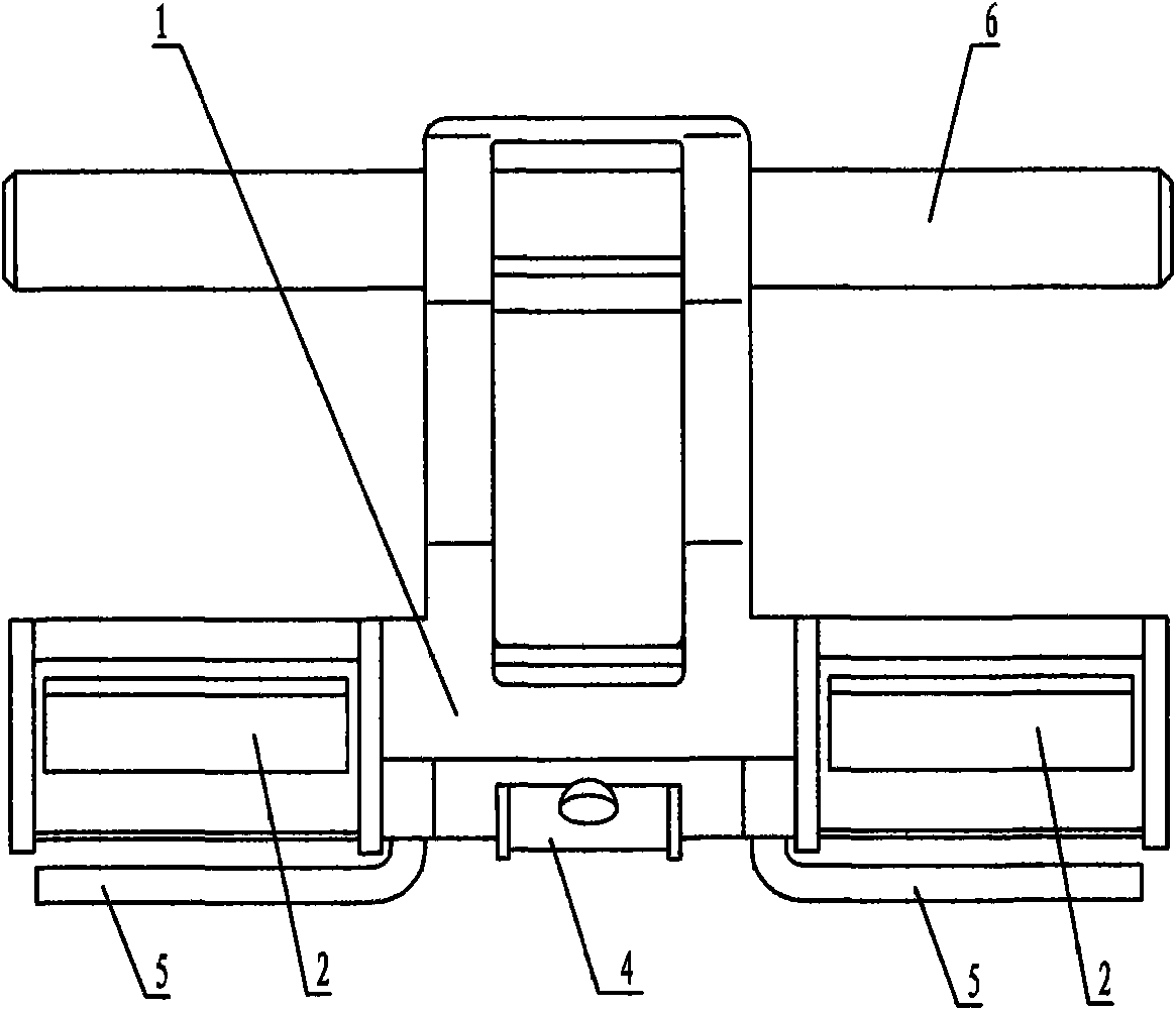 Carbon fiber upper pin assembly adopting pressure bars with combined structure and manufacturing method thereof