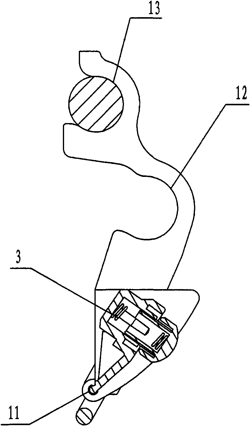 Carbon fiber upper pin assembly adopting pressure bars with combined structure and manufacturing method thereof