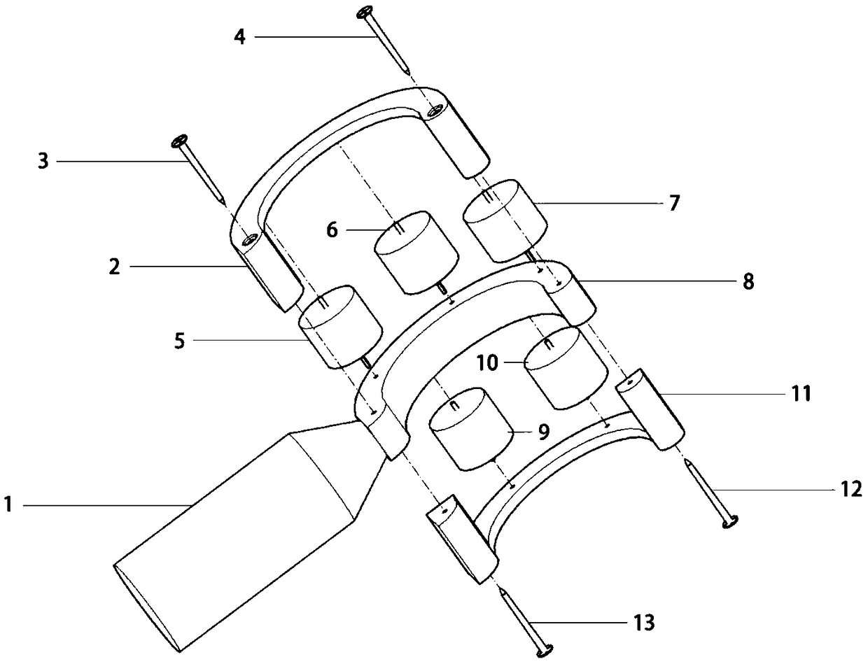 Small-diameter intensive tube bank weld junction grinding device and method