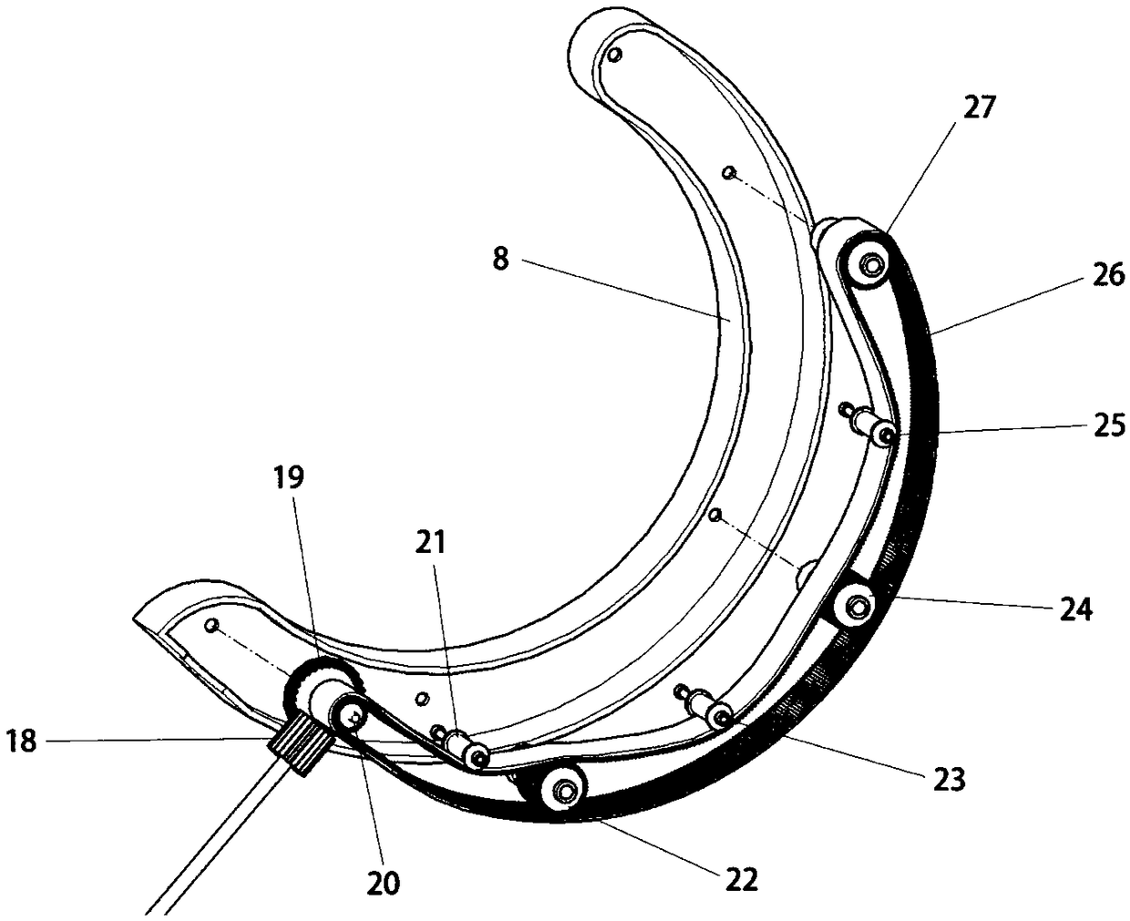 Small-diameter intensive tube bank weld junction grinding device and method