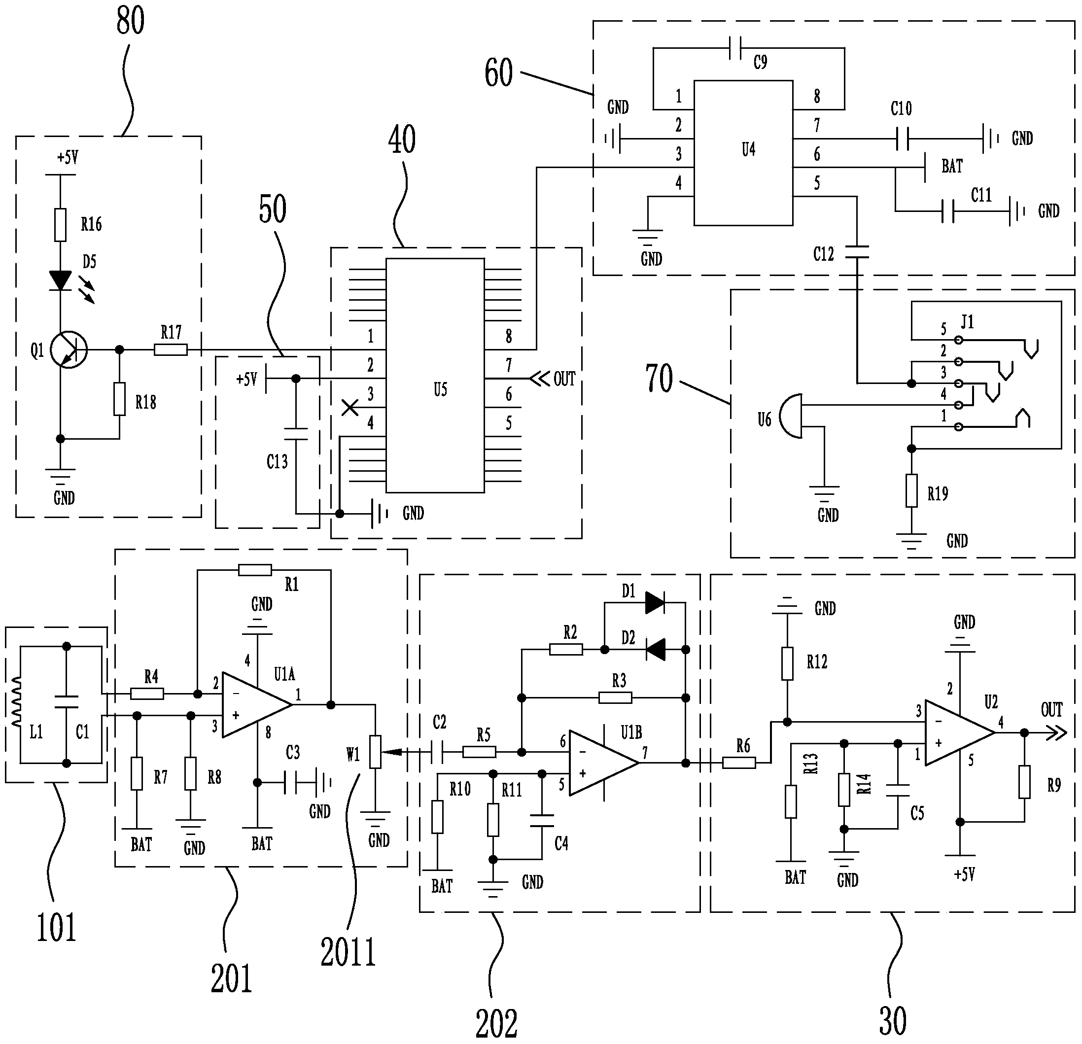 Novel signal receiving device of line finder