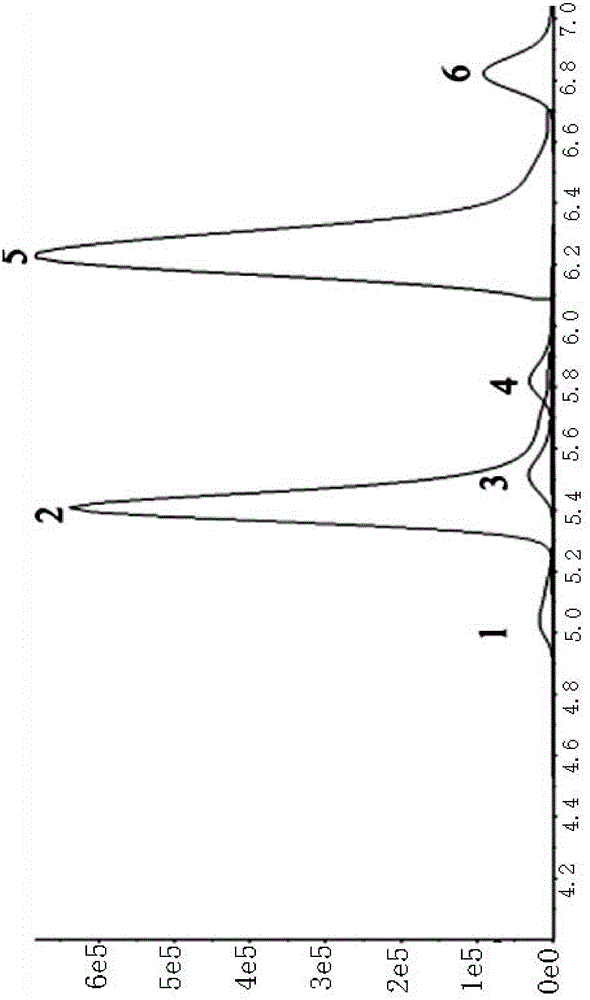 Stomatitis clearing active component group and fingerprint characteristic spectrum constructing and quality detecting method for same