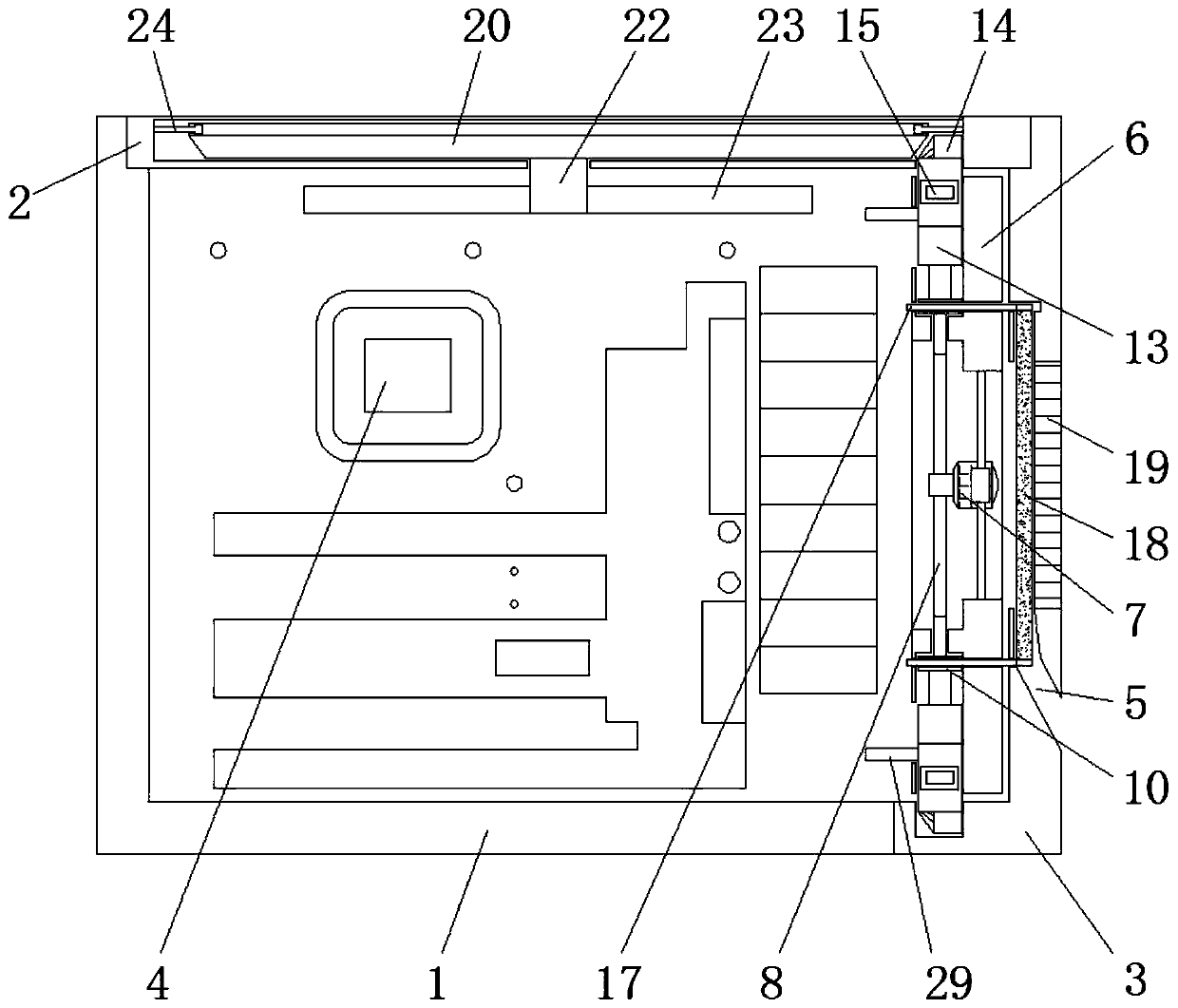 Computer mainframe box capable of preventing dust accumulation of cooling fan