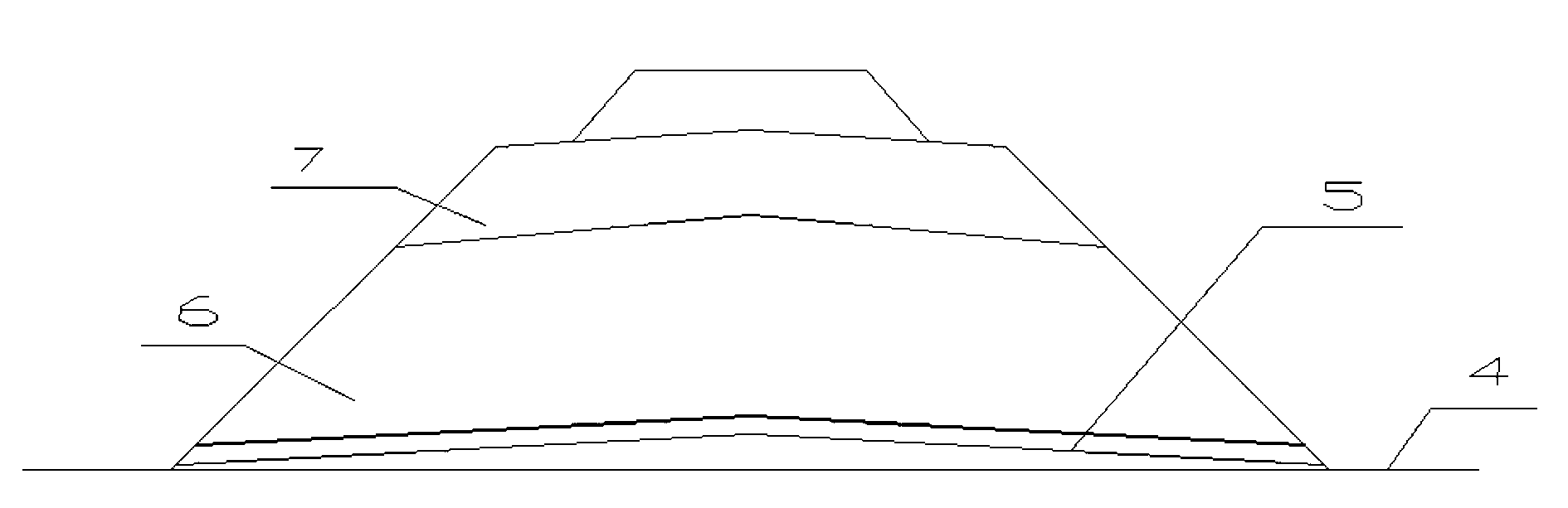 Composite geotextile material capillary barrier draining structure and unsaturated loess embankment structure