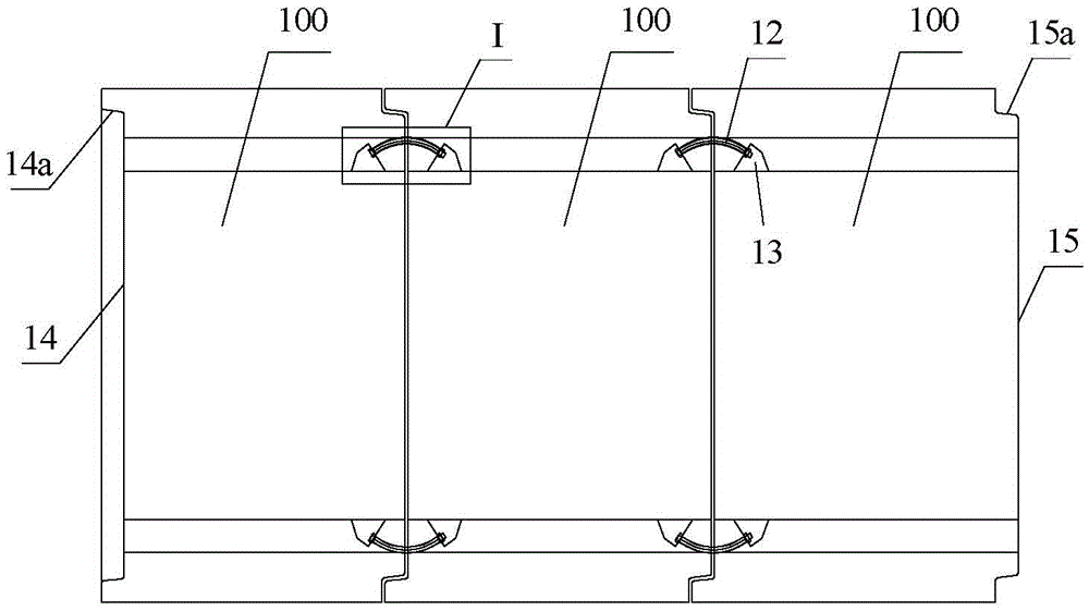 Pipe gallery prefabricated parts and assembly type rectangular comprehensive pipe gallery