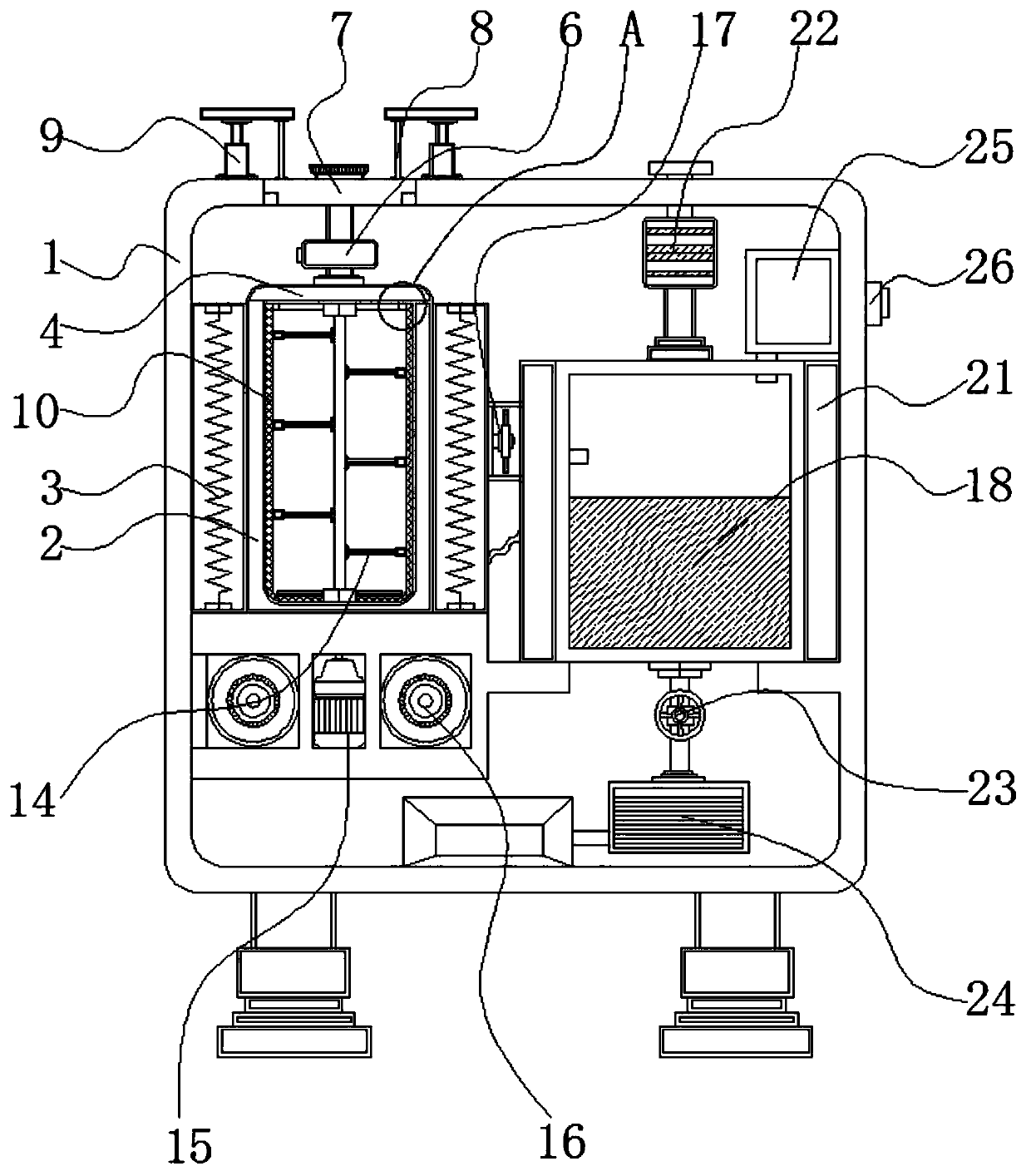 Heat treatment device for treating organic pollutants capable of preventing volatilization and using waste heat