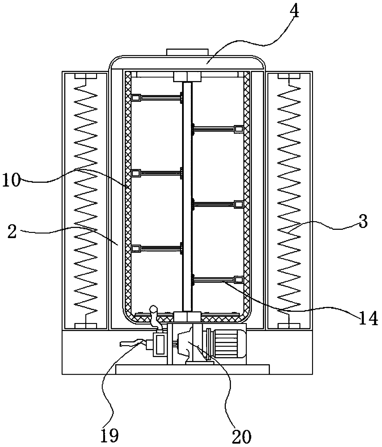 Heat treatment device for treating organic pollutants capable of preventing volatilization and using waste heat