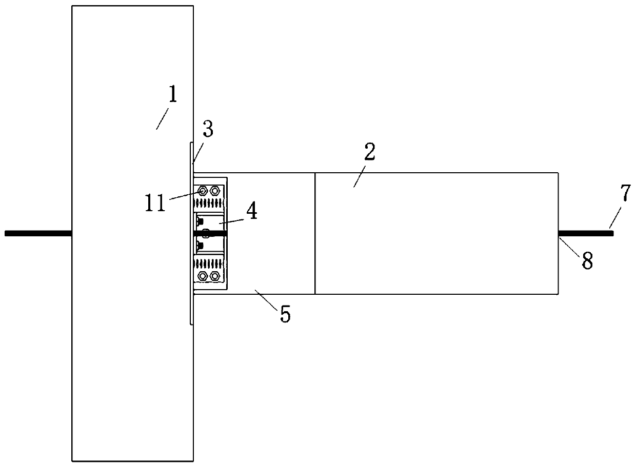 Fabricated self-resetting concrete frame soft steel energy dissipation composite joint