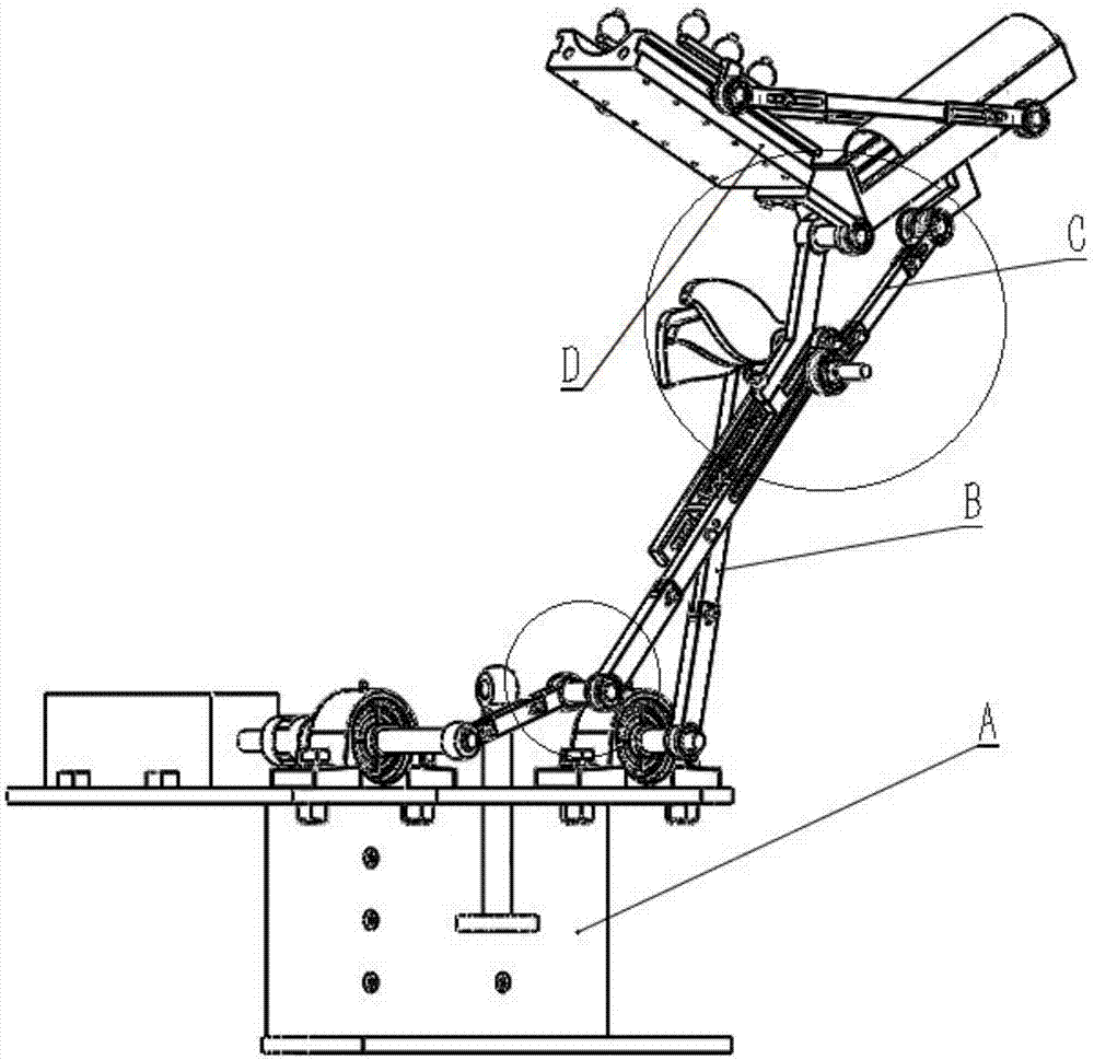 Multi-rod type lower limb rehabilitation and massage trainer