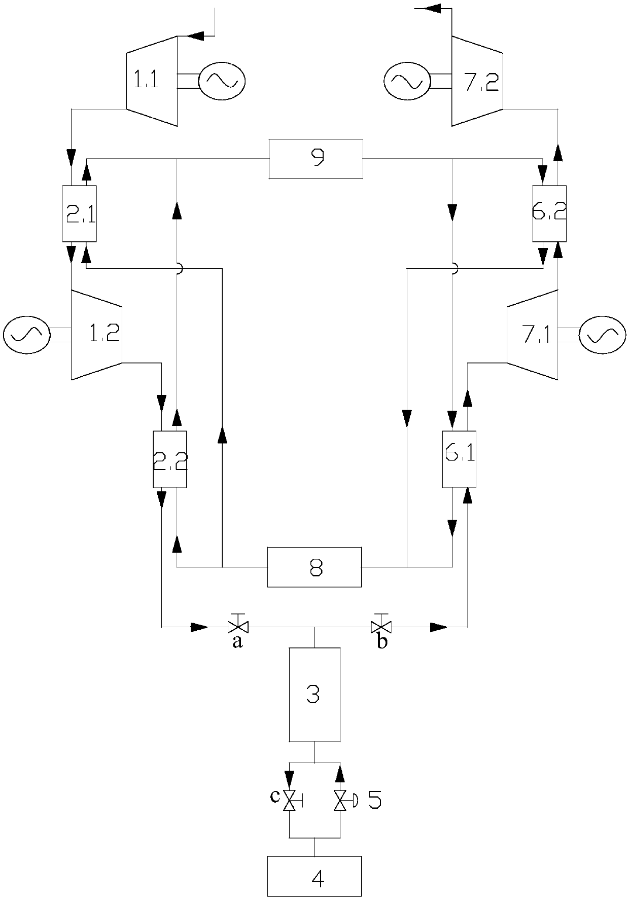 Throttling and recooling adiabatic compressed-air energy storage system