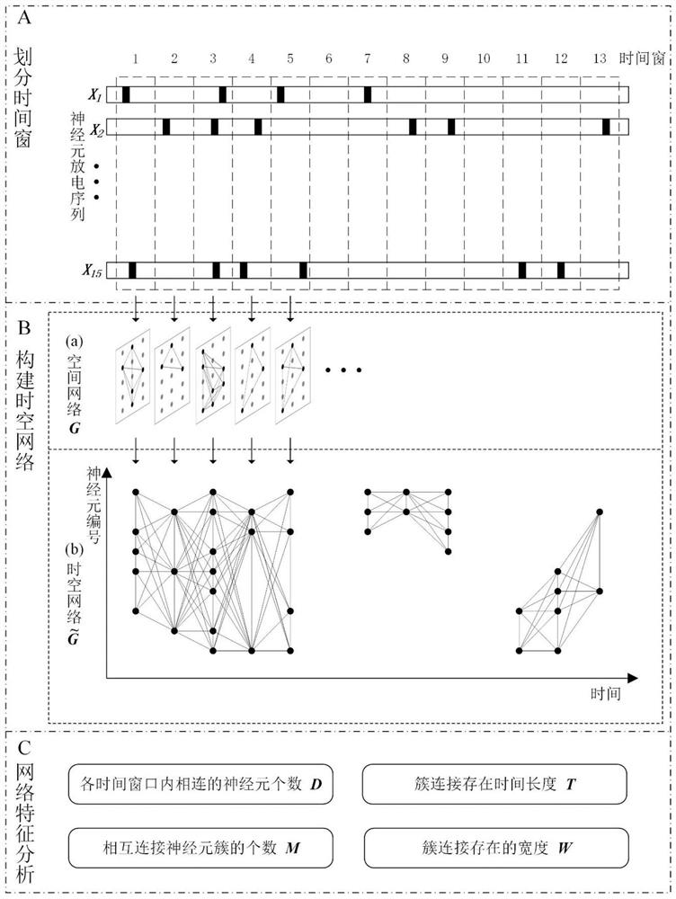 A spatio-temporal network construction method for multi-electrode array neuron firing sequences