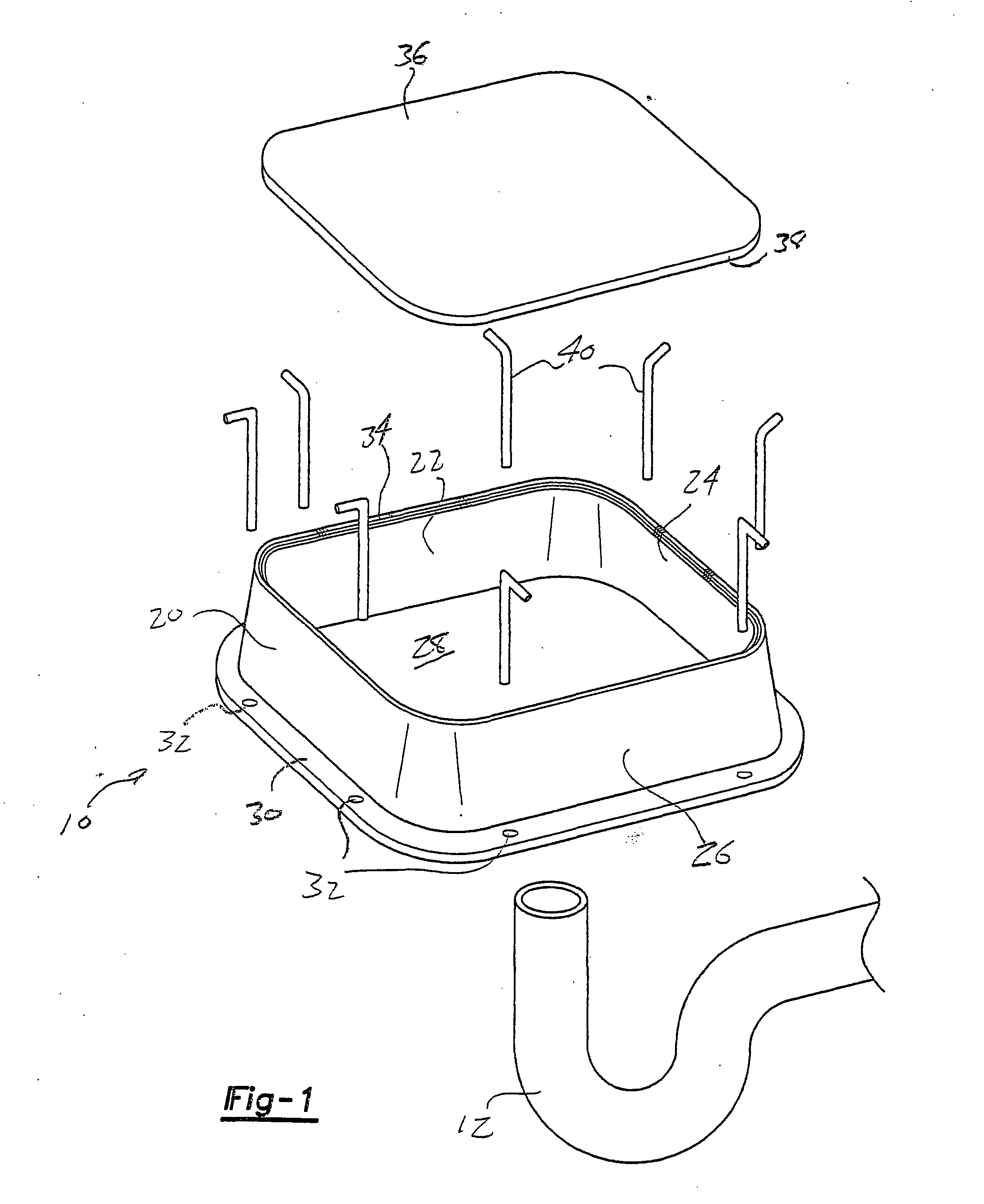 Rough in box for use in protecting a plumbing drain during pouring of concrete