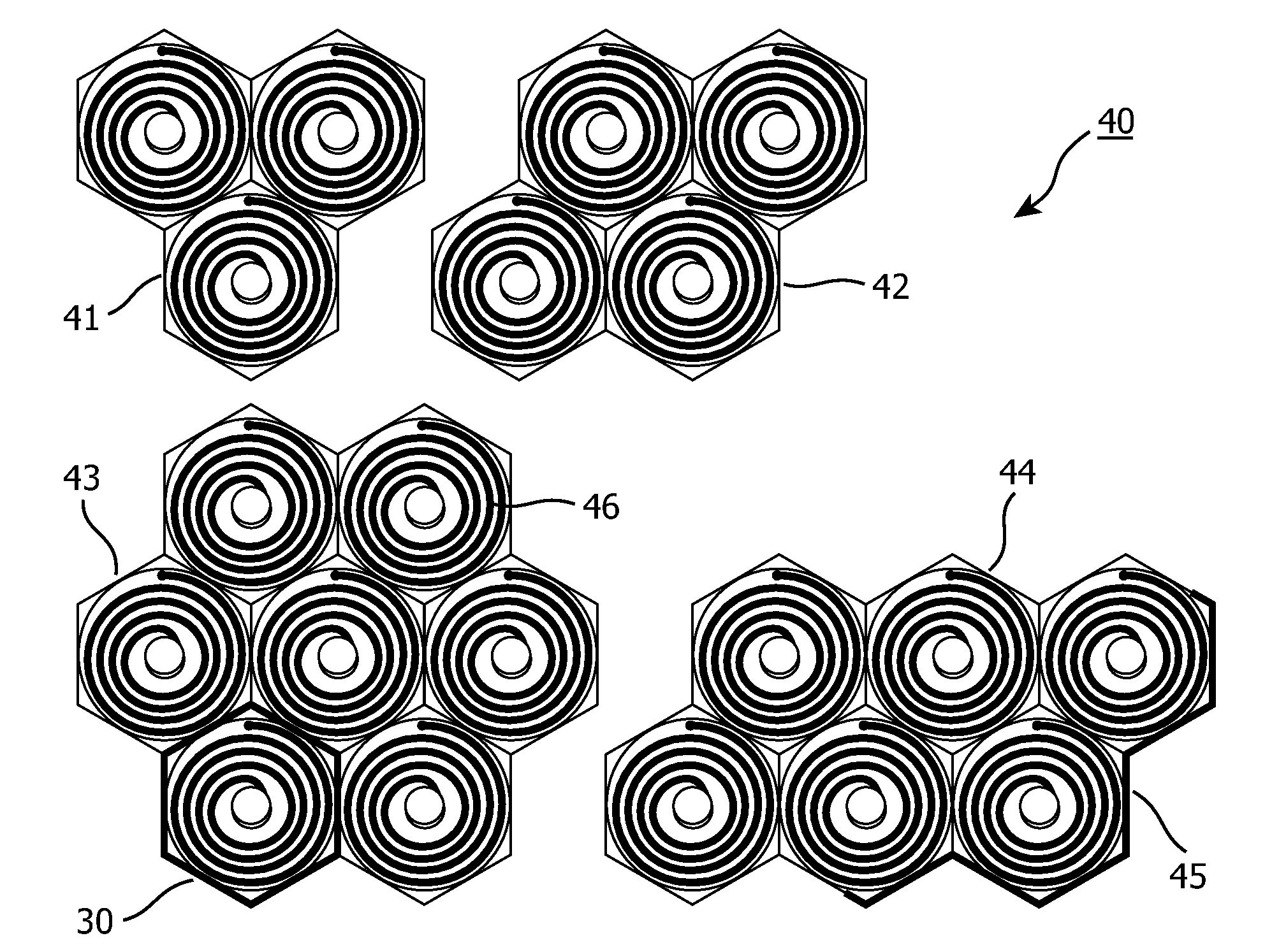 Transmitter module for use in a modular power transmitting system