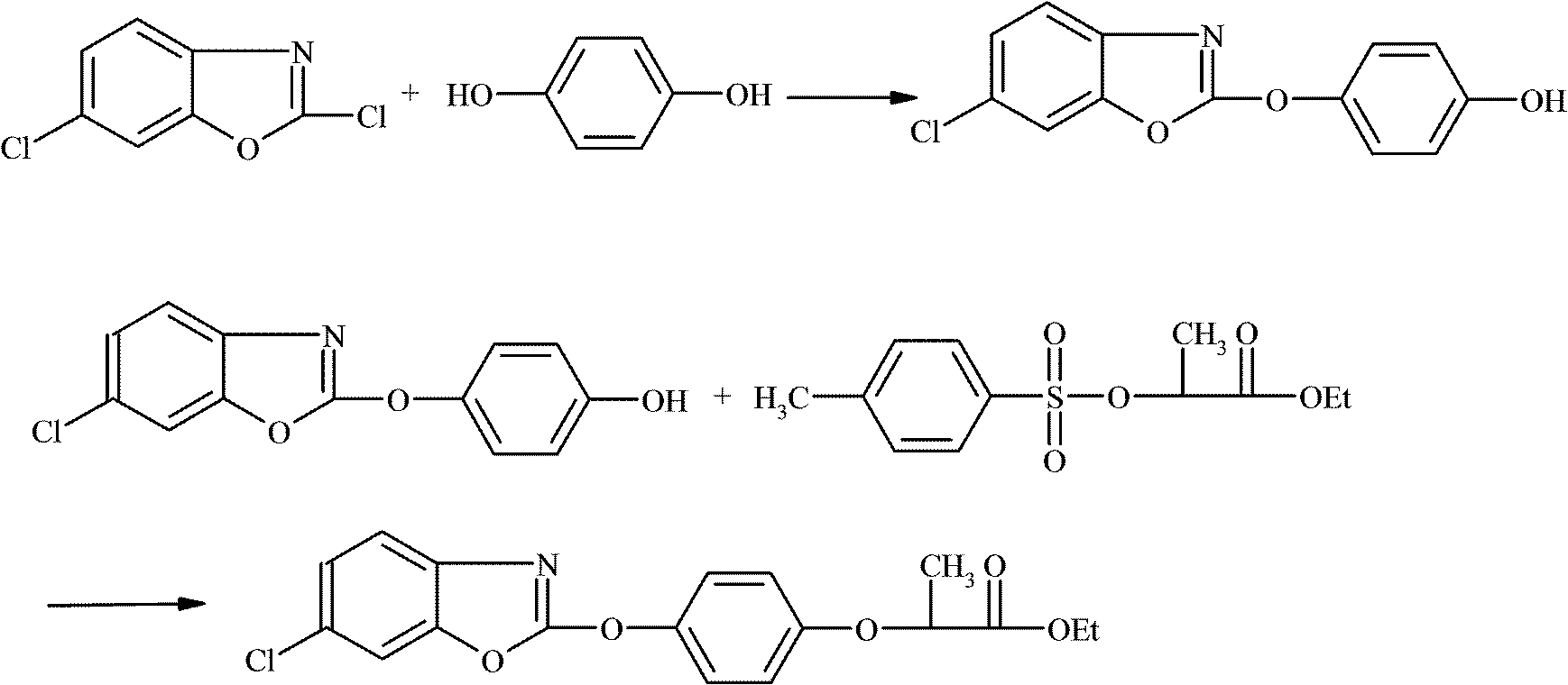 New method for synthesizing fenoxaprop-P-ethyl