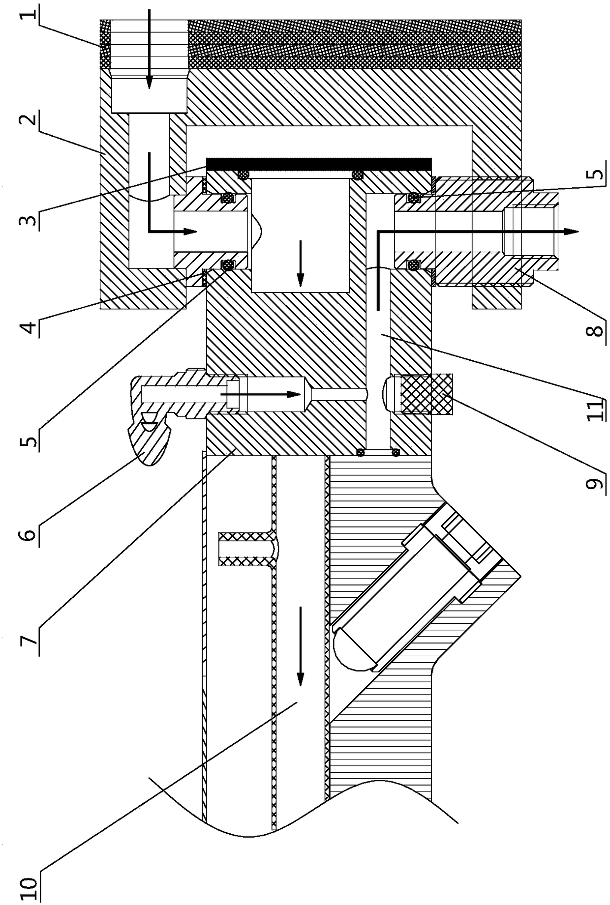 Particulate matter sampling rotating shaft inner runner system