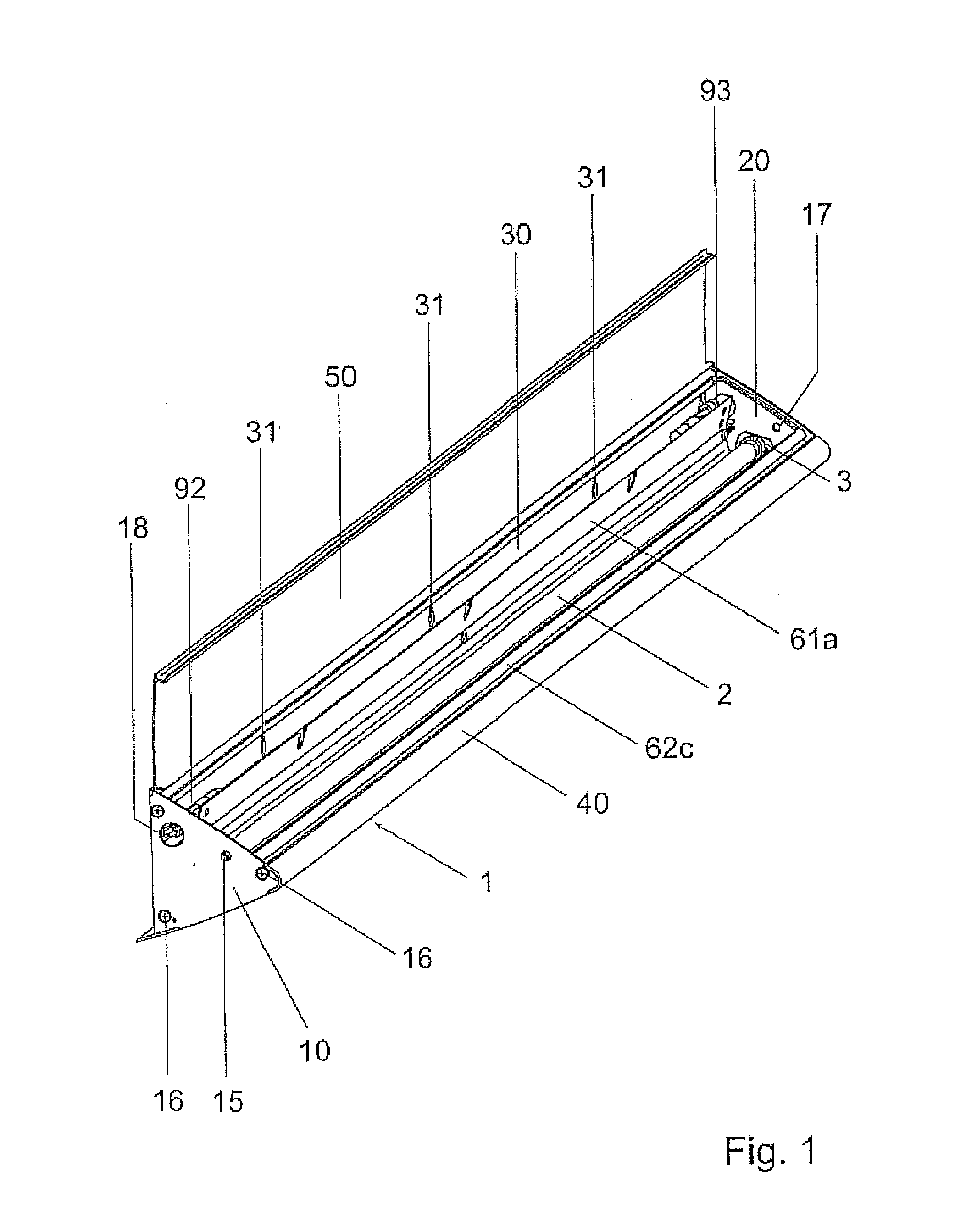 Surface-mounted or wall-mounted luminaire