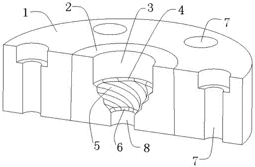 Vortex extrusion type large-plastic deformation device