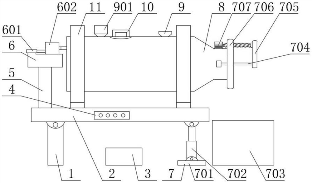 Baking and frying device used for tea oil, and use method for baking and frying device