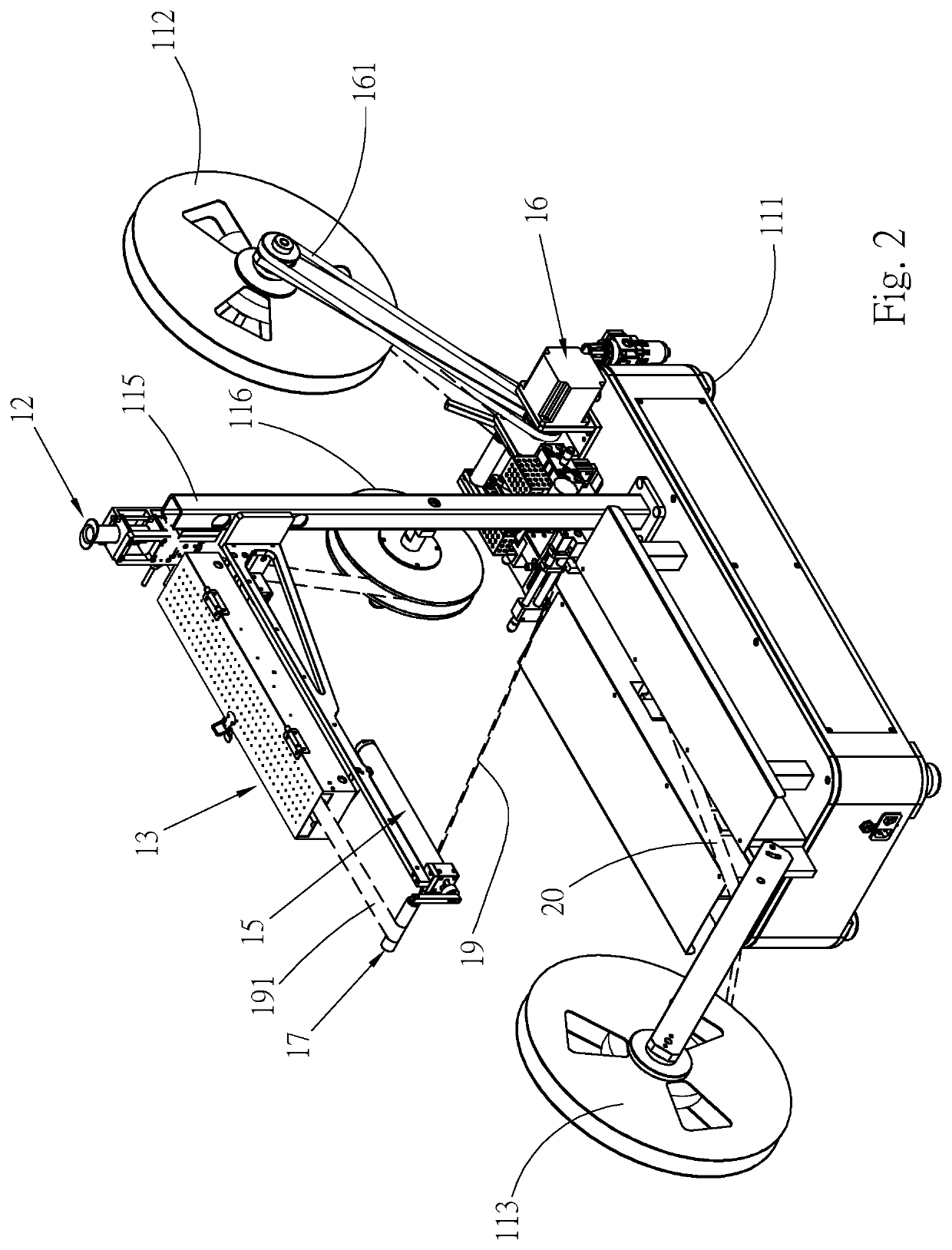 Parallel method for packaging electronic component and coating adhesive on carrier tape and mechanism for same