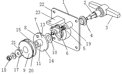 Manual unlocking device of sliding door of urban rail vehicle