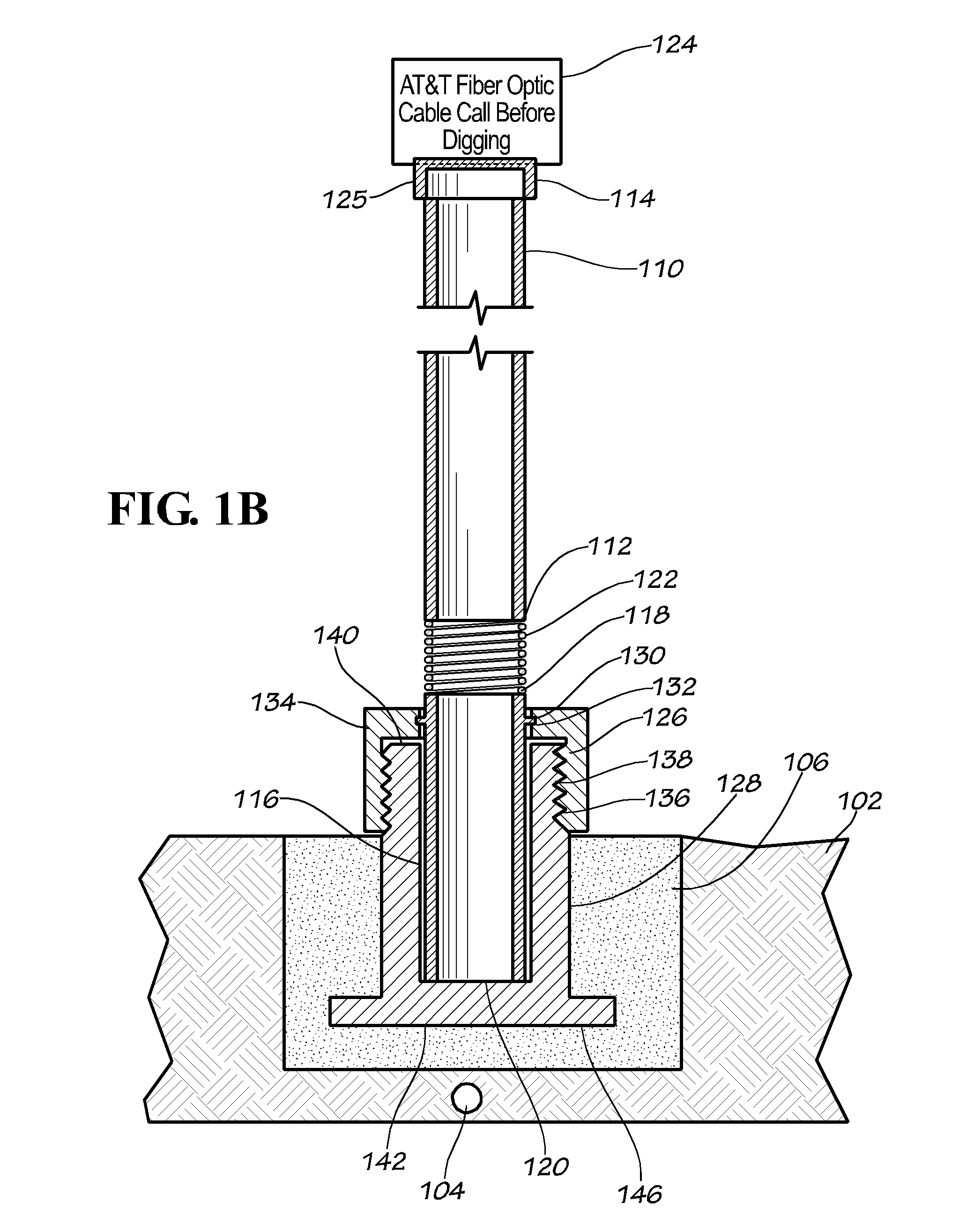 Replacement cable marker pole having rotatable collar for attachment of pole to base