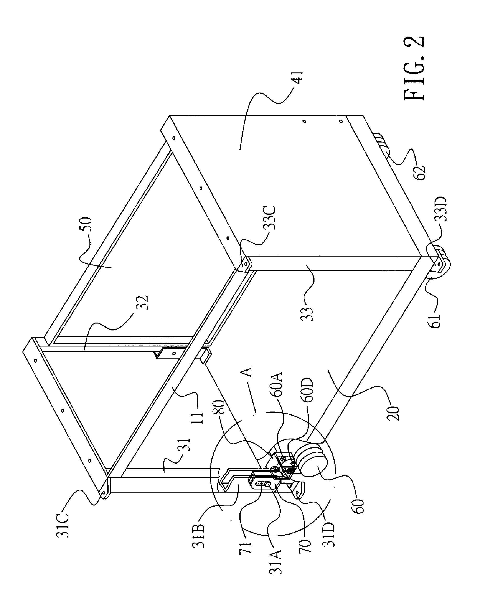 Barbecue device having foldable cart