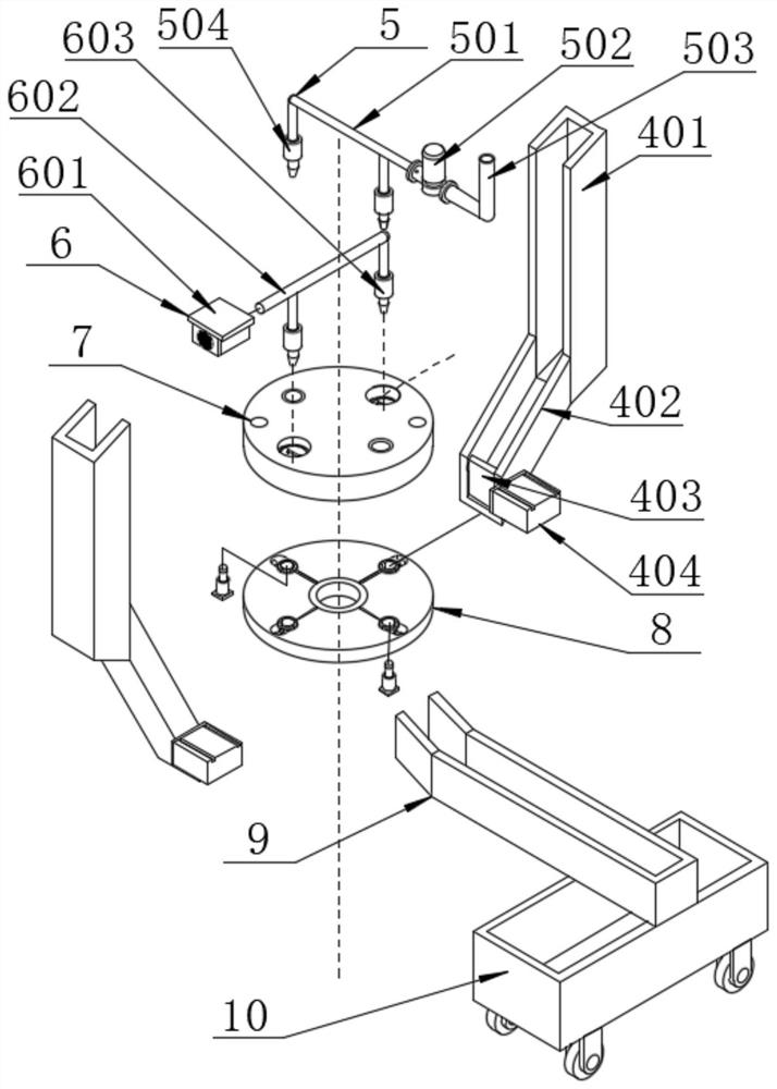 Spraying and cleaning integrated toy marking device for mathematics education