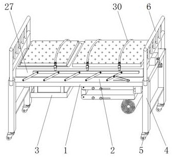 Nursing sickbed capable of reducing secondary injury to patient in moving process