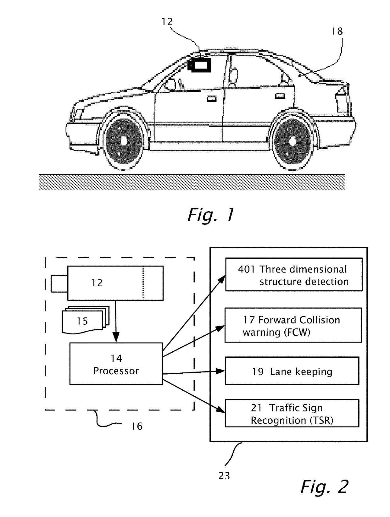 Monocular cued detection of three-dimensional structures from depth images