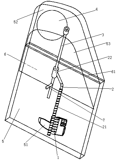 Rear car door internal rearview mirror and position adjusting method thereof