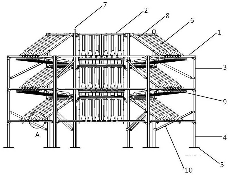 Hexagonal steel structure assembly type artificial fish reef