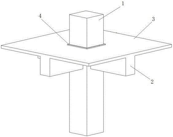 Shock insulation structure of reinforced concrete beam column node and construction method thereof