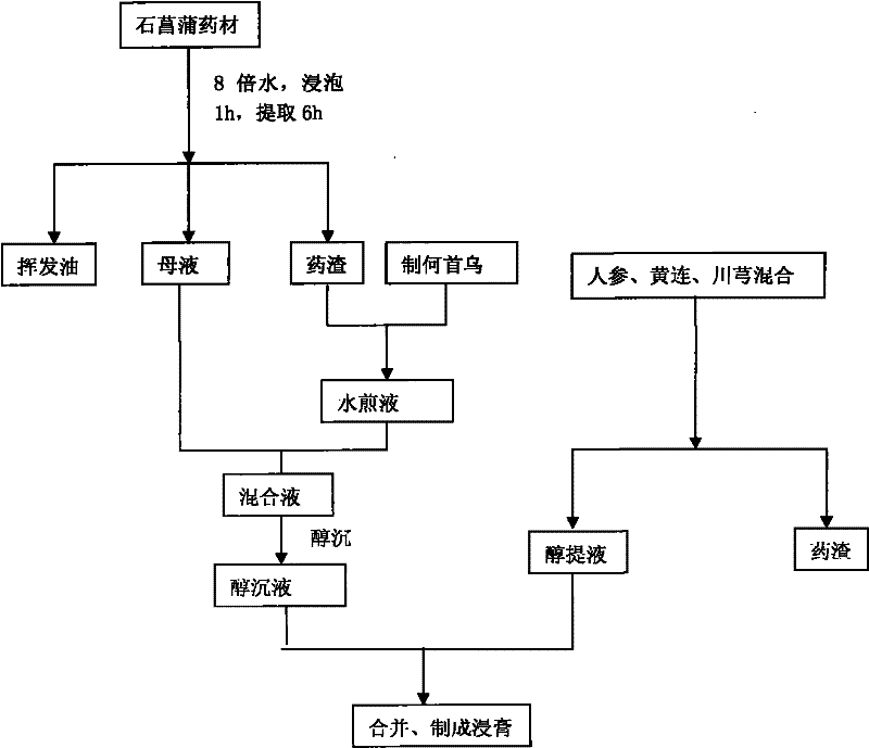 Traditional Chinese medicine for preventing and treating Alzheimer disease and preparation method thereof