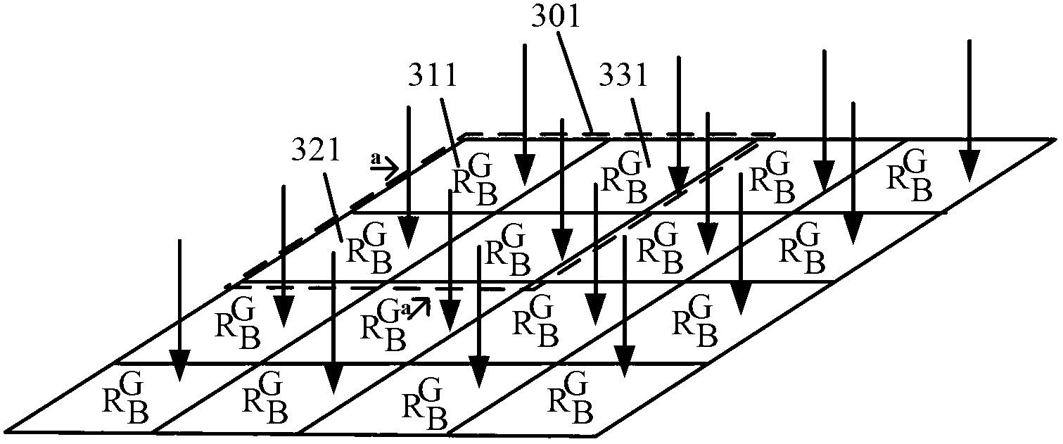 Pixel array with enlarged photosensitive area