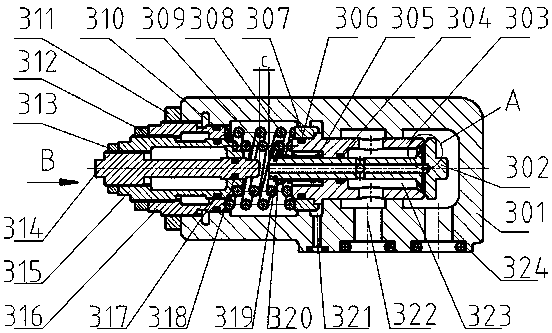 Overflow type hydraulic balance valve with vibration damping function