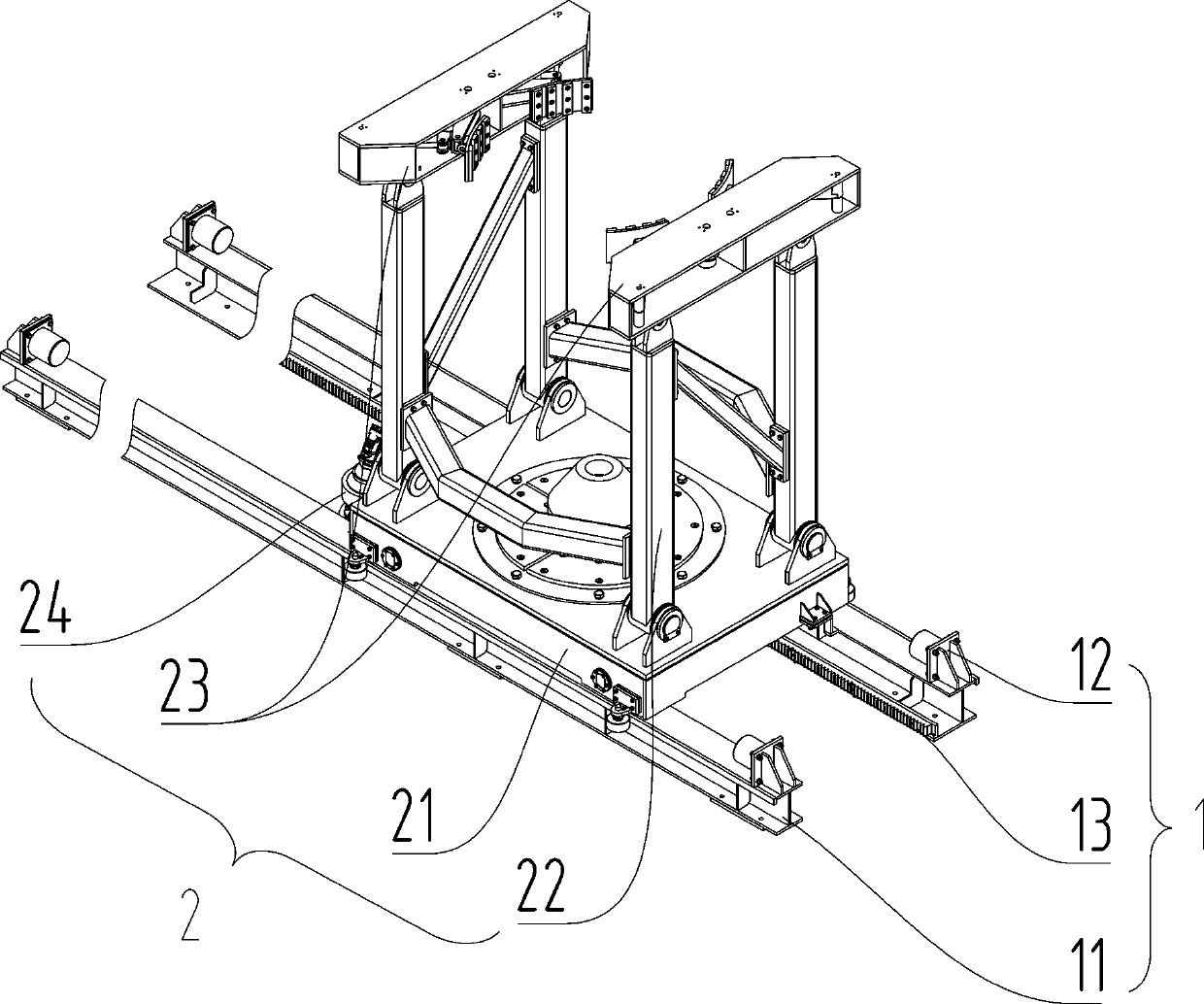 Water riser pipe transferring system