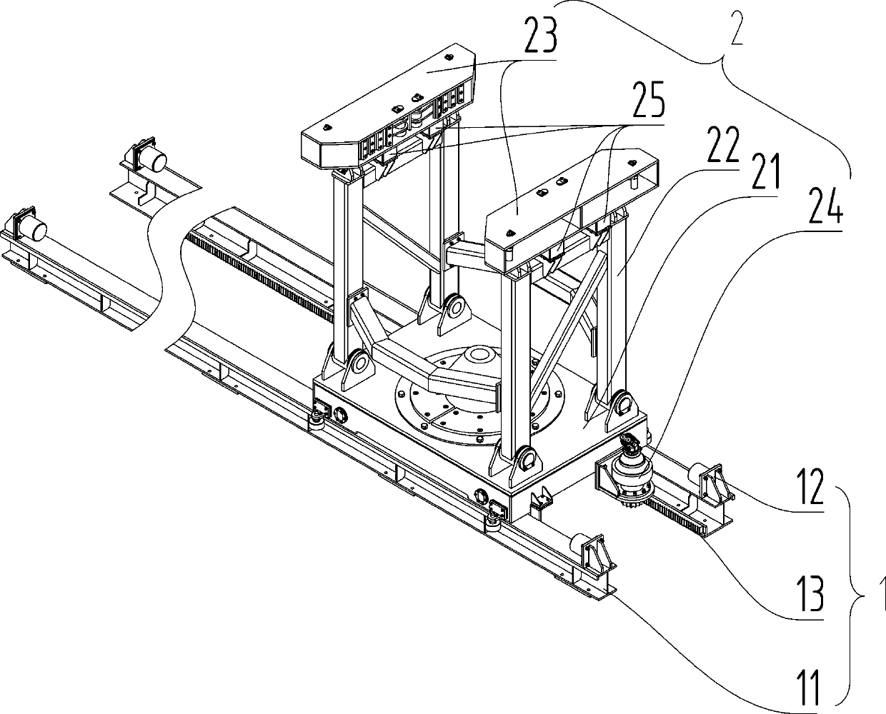 Water riser pipe transferring system