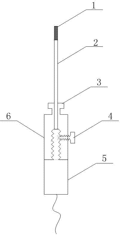 Test probe for monitoring pore water pressure in frozen soil