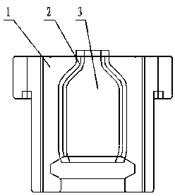 Alloy cast iron glass mold with imitation nickel core and manufacturing method thereof