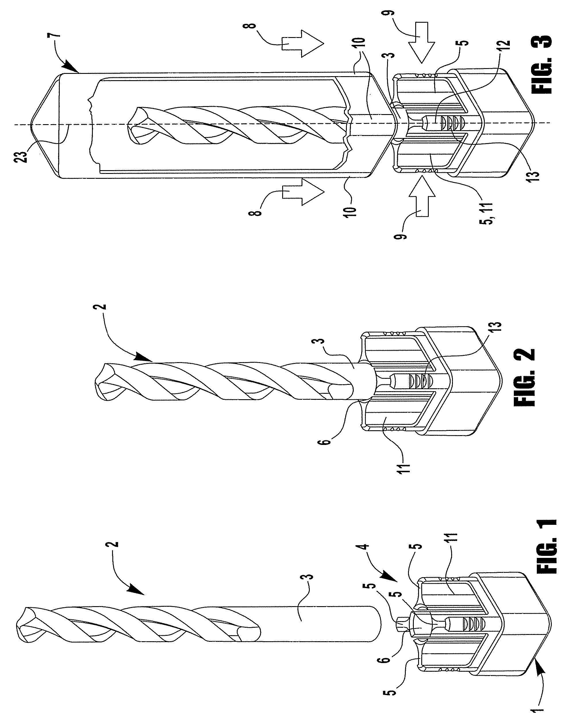 Packaging container with clamping base