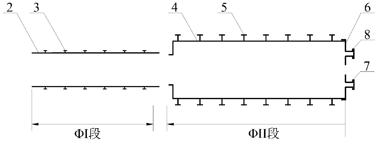 Coal underground gasifier air pouring and discharging drilling channel heat insulating hermetic stemming method