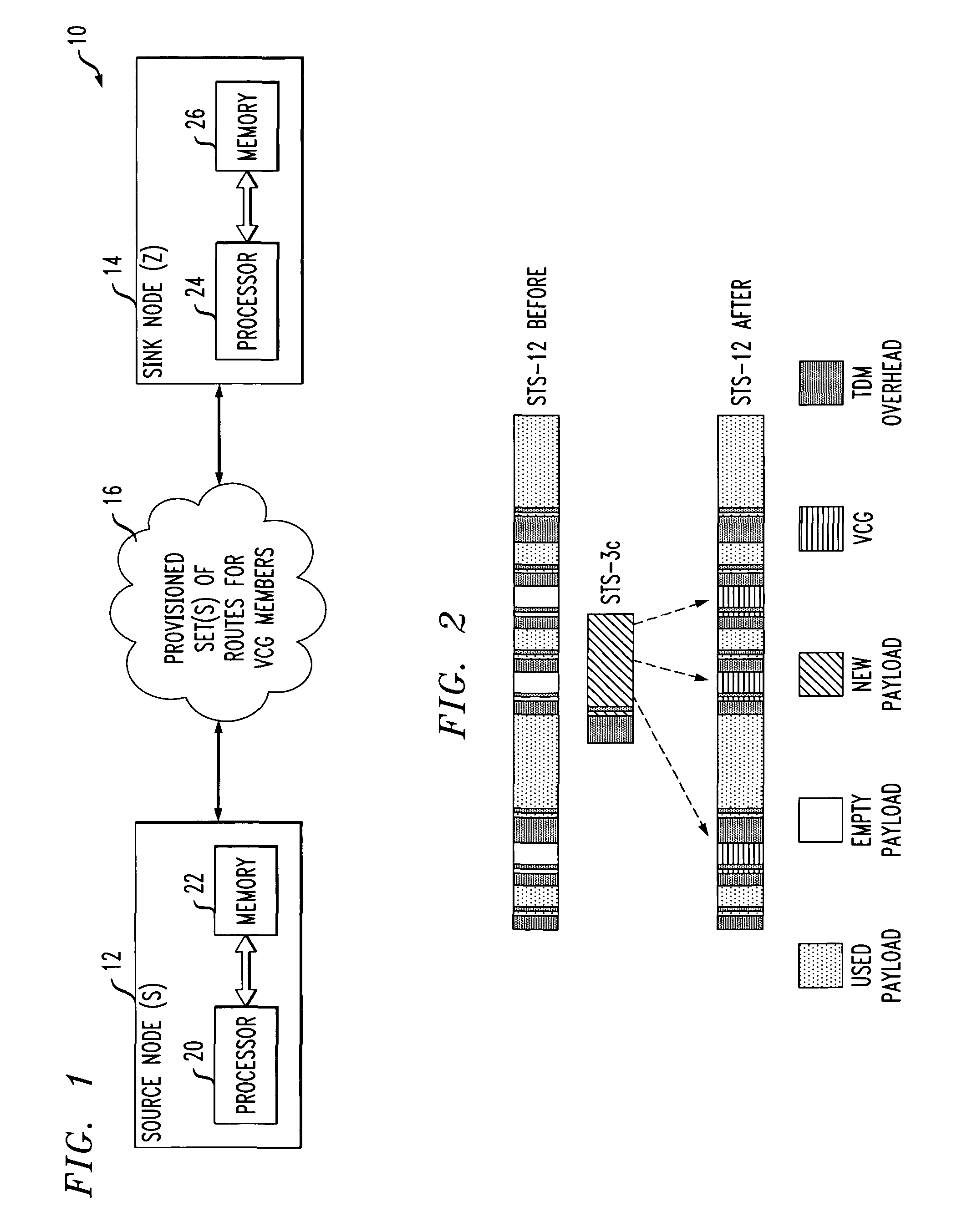 Delay distributed virtually-concatenated data traffic