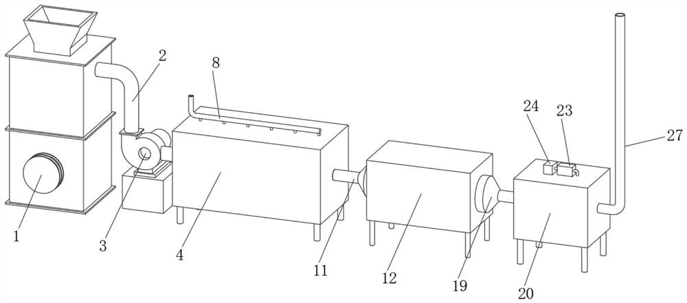 Dust removal device for ore crusher