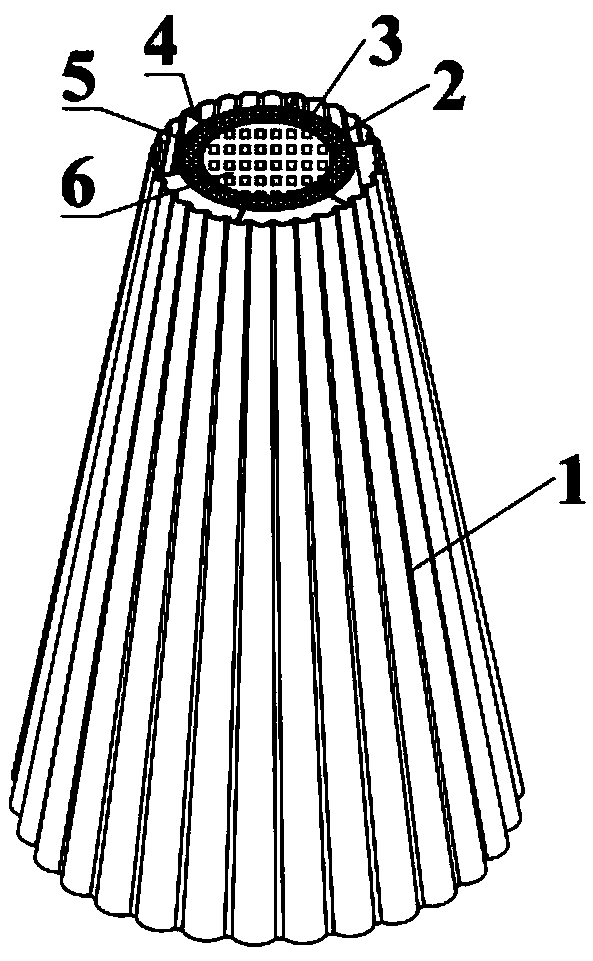 A thin-walled conical energy absorbing box imitating a yak horn structure