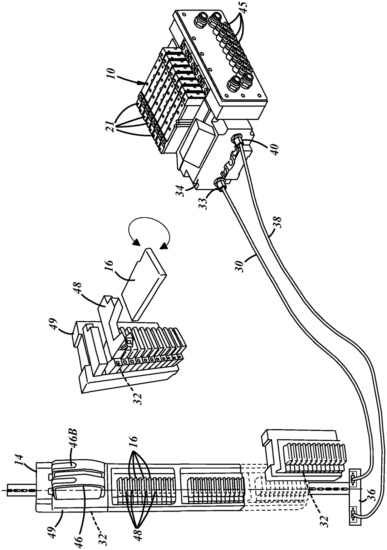 Valve manifold serially mounted to distributed control system assembly