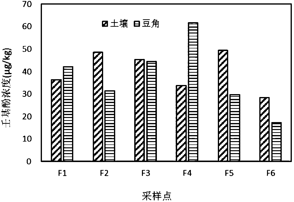 Method for detecting nonylphenol in soil sample or plant sample