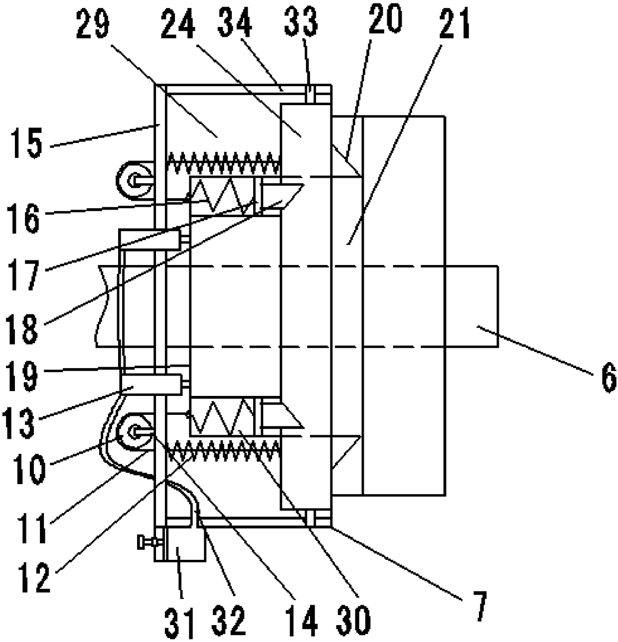 A brake clutch structure of a lever hoist