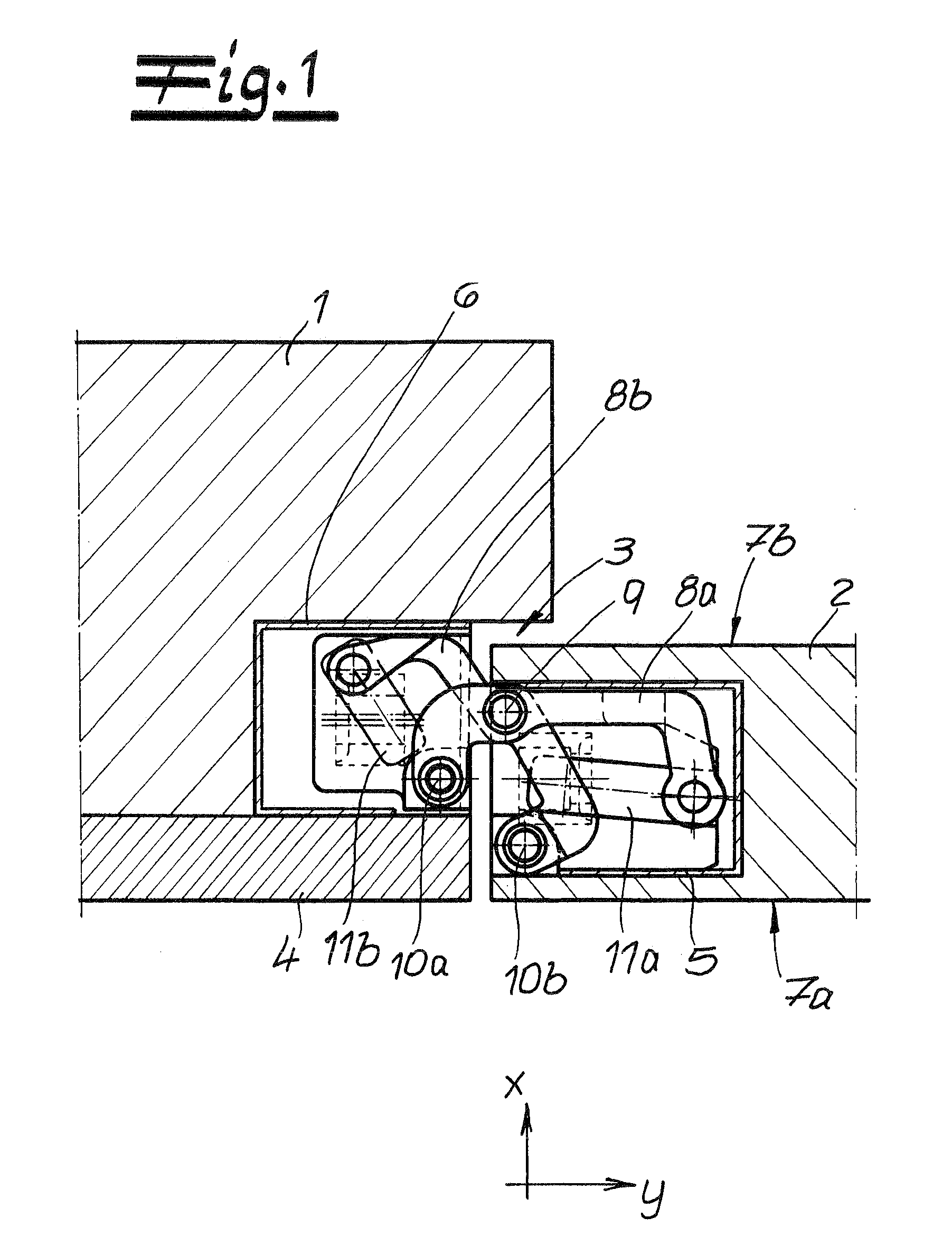 Door hinge for hidden placement between door frame and door leaf, and door provided with the door hinge