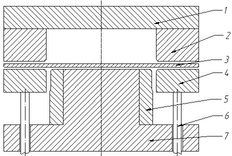 A stamping device for controlling the curling and rebounding of the side wall of a stamping part