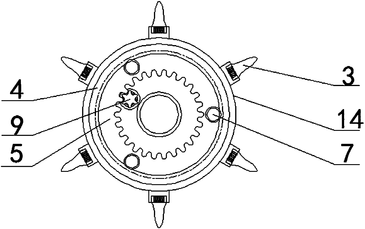 Concrete pier stud pouring and vibrating device and working method